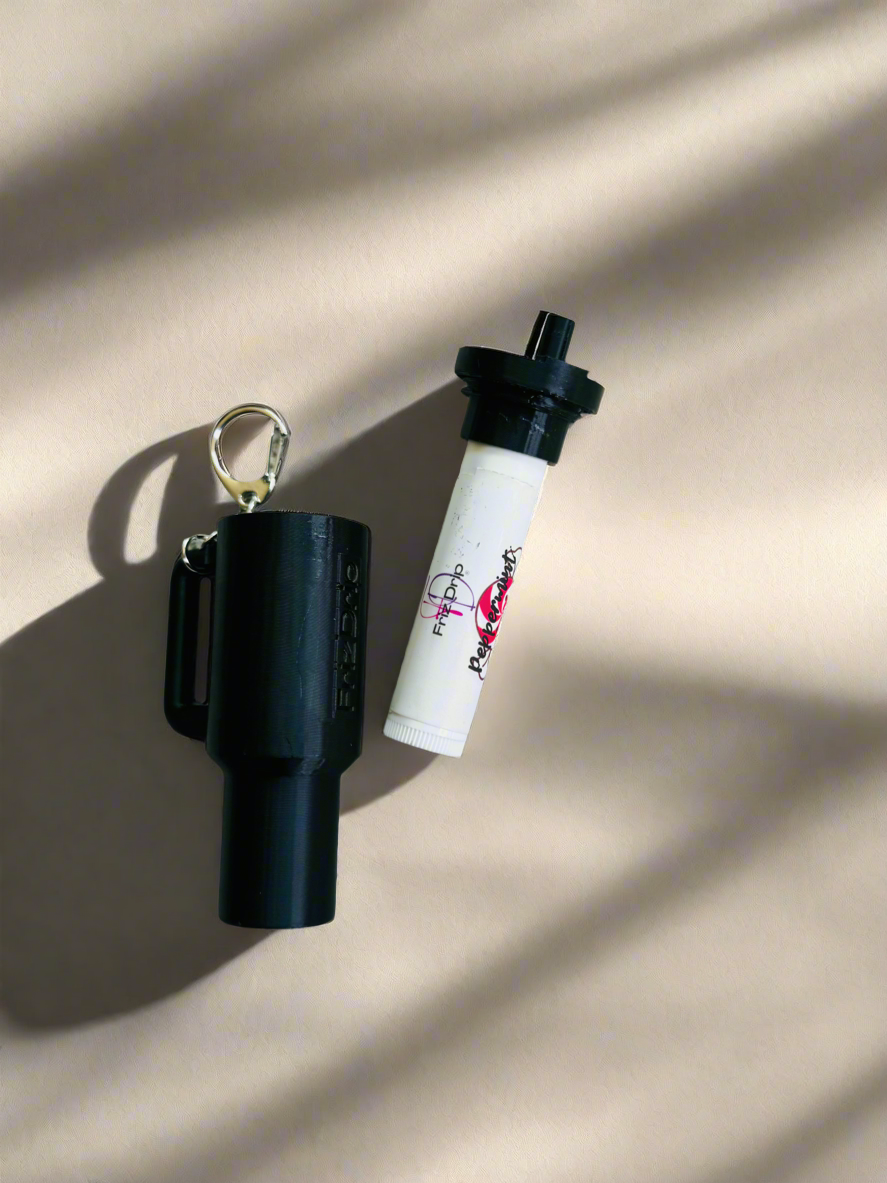 Tumbler Style Lip Balm Holder Keychain